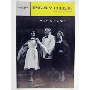 Milk Honey Playbill October 1961 Robert Weede Mimi Benzell Molly Picon Ticket